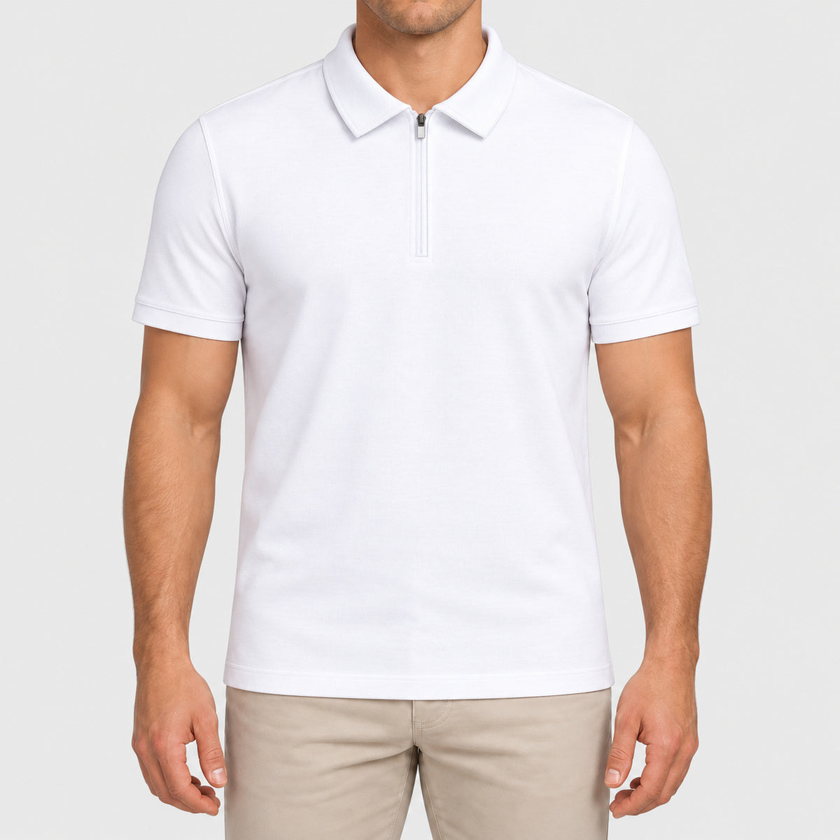 PA492 – Polo de sport col 1/4 zip homme