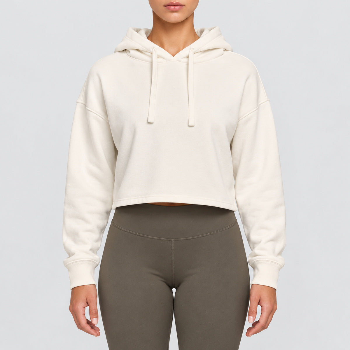 PA396 – Sweat-shirt crop à capuche femme