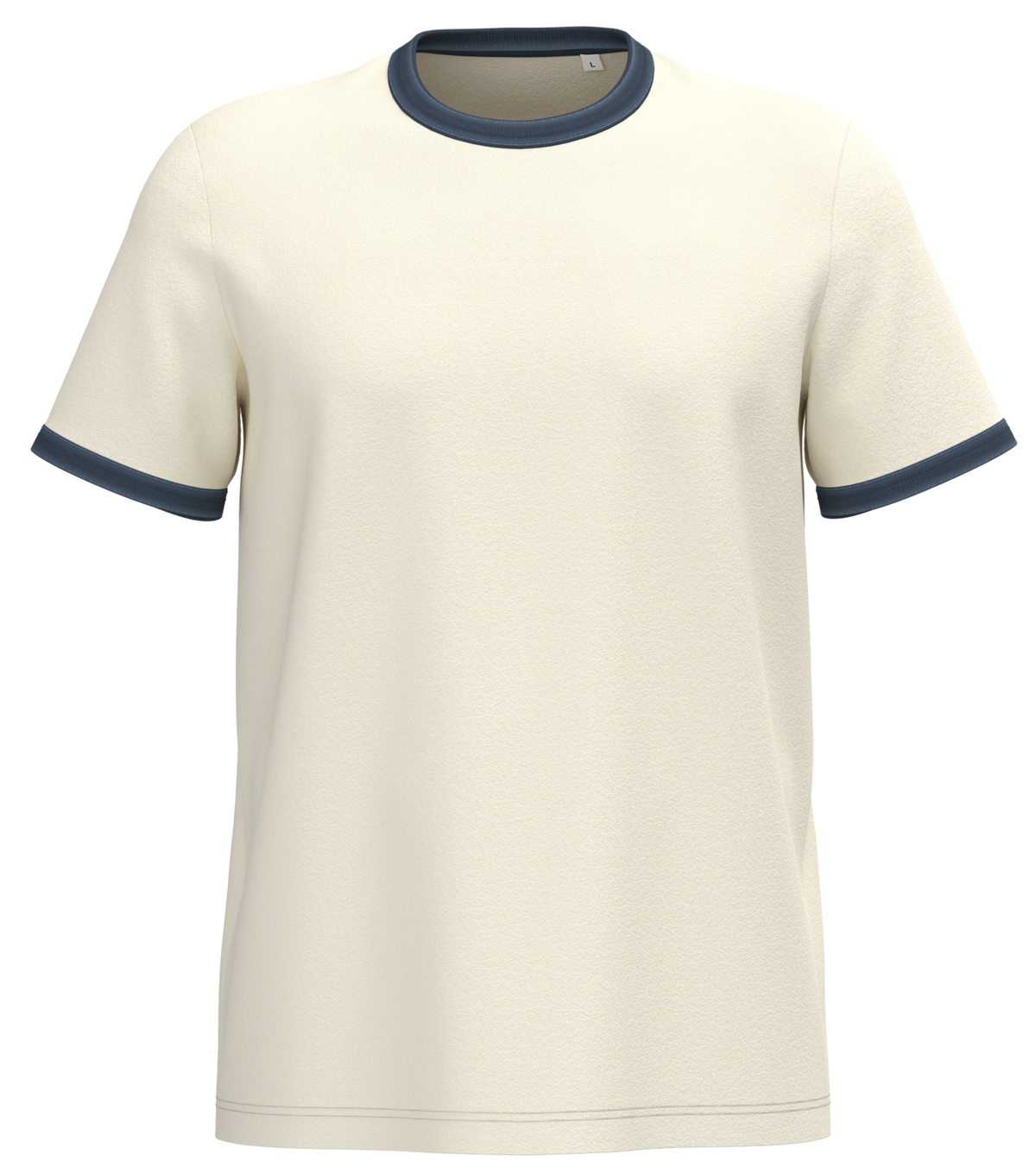 NS360 - T-shirt ringer écoresponsable homme à bords contrastés effet délavé