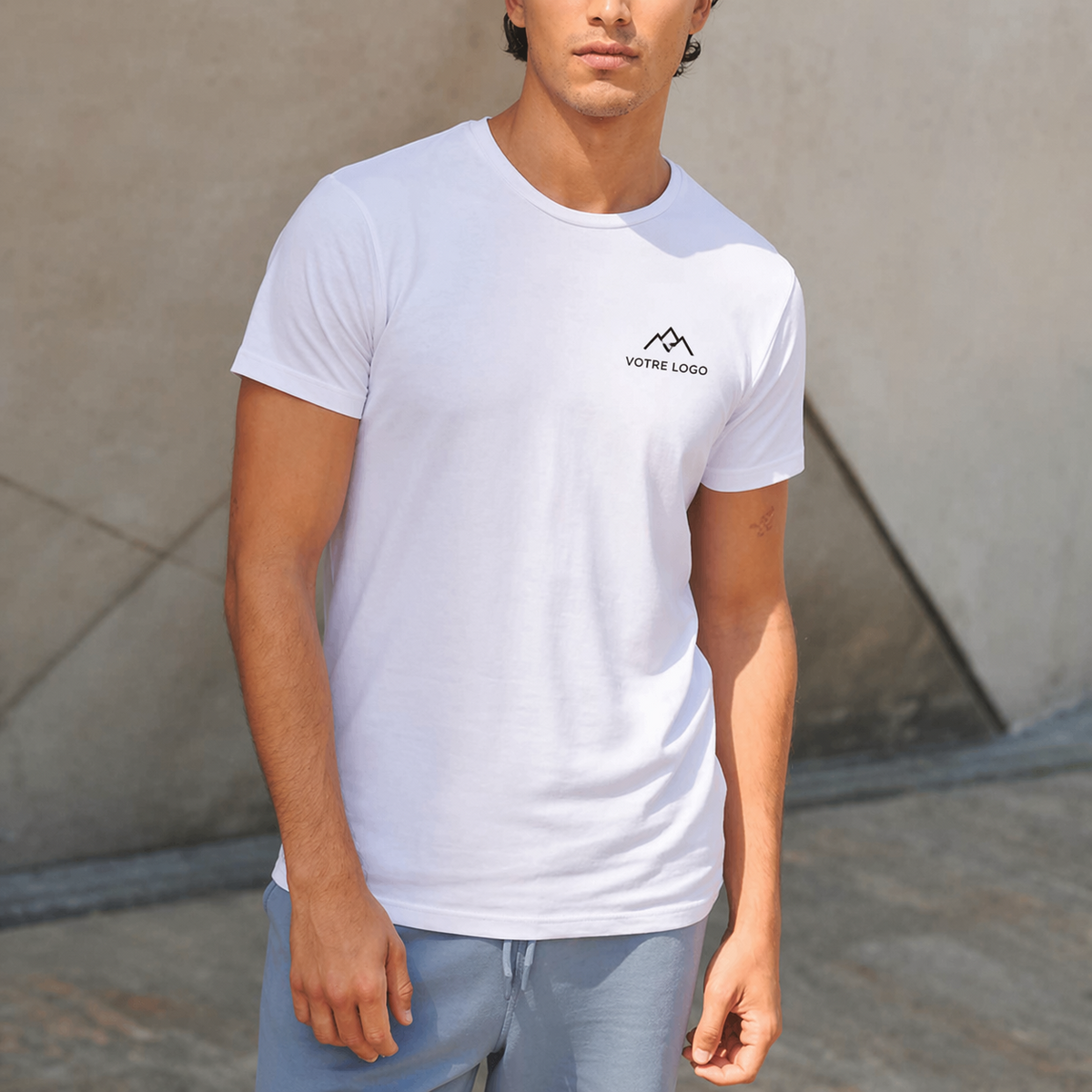 SFM121 - T-shirt Homme Col Rond Elasthane