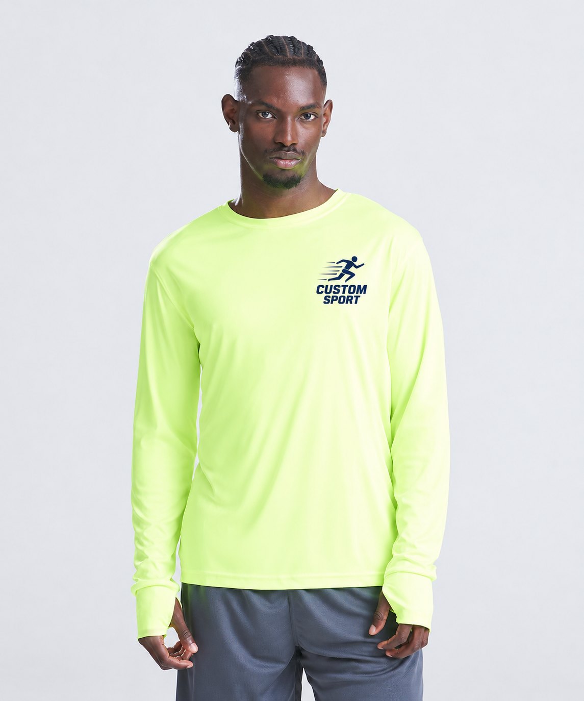 JC023 - T-shirt de sport manches longues personnalisé