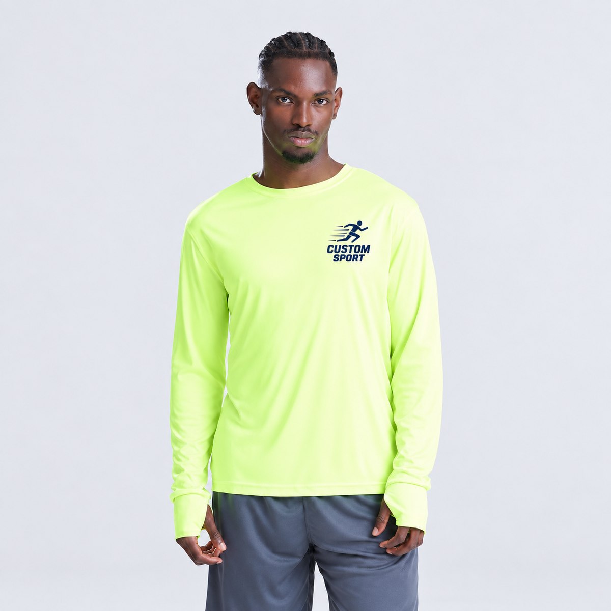 JC023 - T-shirt de sport manches longues personnalisé