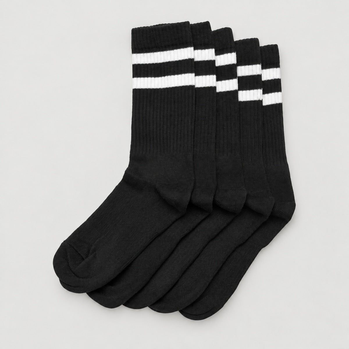 BY450C Chaussettes à deux bandes — lot de 5 paires — BUILD YOUR BRAND